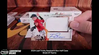 2024 Leaf Trinity Baseball 6 Box Half Case Break #1