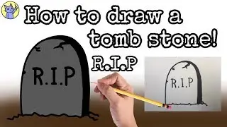 How to draw a TOMBSTONE! *Super Easy*