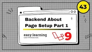 Laravel 9 Project #43 | Backend About Page Setup Part 1
