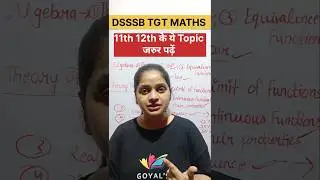 Dsssb tgt exam syllabus pattern @gmt0 #dsssbtgtmaths #goyalsmathtricks #dsssbtgtmathssyllabus