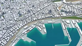 Naples city Italy 3d model 40km