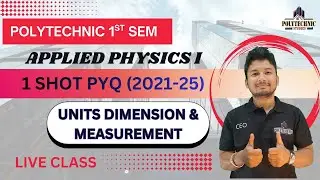 1 Shot PYQ | Physics | Unit 1 | 1st Semester | Polytechnic Studies | RK Sir