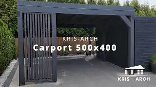 Carport z drewna KVH - Twoje bezpieczne schronienie samochodu! By Kris-Arch