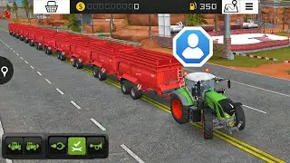 Игровой процесс Farming Simulator 18: Транспортировка нескольких тележек | Таймлапс #fs18