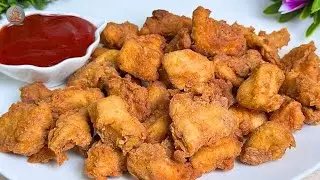 CRISPY CHICKEN POPCORN | Chicken Tender Pops | KFC Fried Chicken at Home