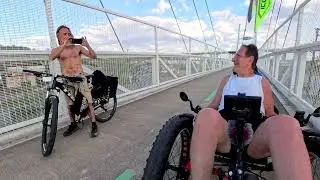 Riding Recumbent Trike Meeting People Ice Adventure With Friends