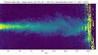 Error: Starting free jet visualized by mie-scattering: Chevron nozzle - major plane shot 3