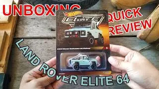 Unboxing & Quick Review Hot Wheels Elite 64 Land Rover Defender 90 Pickup
