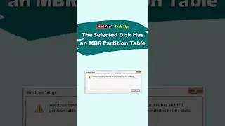 Установка Windows: выбранный диск имеет таблицу разделов MBR #windowsinstallation #windowsinstall