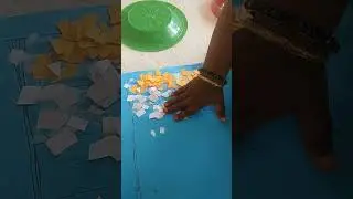 #shorts simple DIY for kids/independence day flag making using color papers Part 2