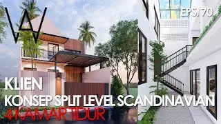(EPS.70) Desain rumah scandinavian di 144 m2 | split level | 4 kamar tidur | ROOM TOUR