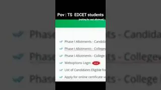 TS EDCET phase I seat allotment || #tsedcet #frustration #b.ed#shorts @Nizamvlogs05