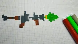 Como Dibujar EL RPG de FORTNITE Pixel Art Tutorial Paso a Paso