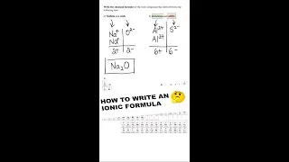 How to Write Formula for Ionic Compounds #chemistry #education #shorts #homework
