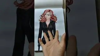 Strong Female Warrior Drawing 💪🖤 | Art Shorts