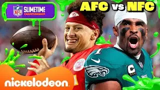 NFL's Best AFC vs. NFC Slimetime Highlights 🏈 ft. Jalen Hurts, Patrick Mahomes & More! | Nick Sports