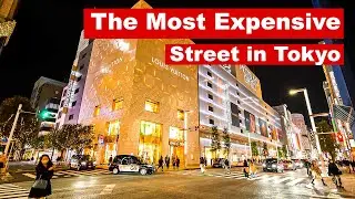 The Most Expensive Street in Tokyo - Ginza Walking Tour Night
