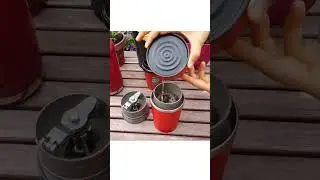 Greatly simple making fresh coffee in the garden.