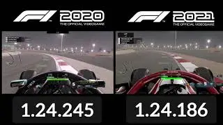 F1 2020 VS F1 2021 Gameplay around Bahrain | Side by Side Comparison