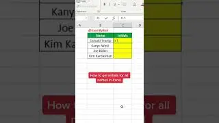 How to get initials for all names in Excel! #excel