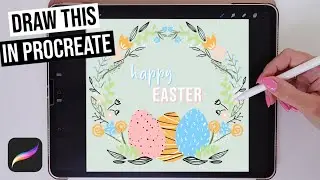 How to Draw Easter Card with Procreate | Easy step by step tutorial for beginners