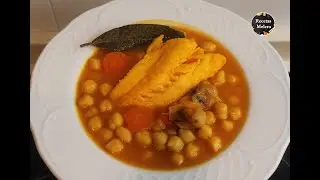 POTAJE DE GARBANZOS CON BACALAO, ¡¡TÍPICA RECETA DE SEMANA SANTA!!