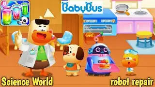 BabyBus Games -Baby Panda's Science World-robot repair-kid games(cartoon )Android Games#babybus