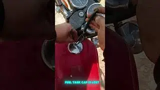 Emergency opening techniques when the key to a motorcycle fuel tank cap is lost