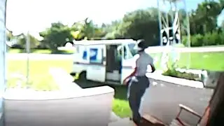 Ring video shows mail truck driving over front lawn in northeast Miami-Dade