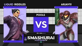 Smashurai Platinum #4 | Riddles (Kazuya) Vs. ARJAY!!! (Samus) Pools