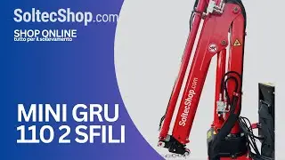 Mini gru 110 elettroidraulica - disponibile nella versione 2 sfili e 3 sfili.
