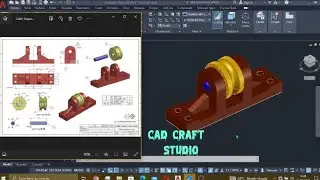 AutoCAD 3D Pulley Assembly Tutorial | Complete Mechanical Design from Drawing to Assembly