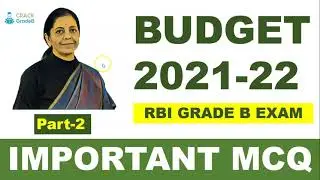 MCQ budget 2021 22 part-2/RBI grade B/UPSC EPFO/NABARD