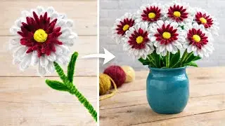 So einfach! Blumen basteln mit Pfeifenreinigern | Wundersch&ouml;ne DIY Geschenke