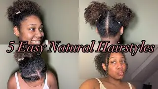 QUICK AND EASY NATURAL HAIRSTYLES| short to medium length, type 3 hair