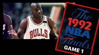 Bulls-Blazers Game 1 1992 NBA Finals #bullsvsblazers #michaeljordan #mjshrug