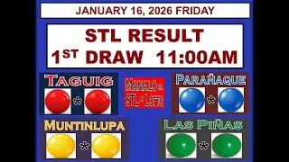STL 1ST Draw 11AM Result  STL Taguig  Paranaque Muntinlupa Las Pinas JANUARY 16, 2026 FRIDAY