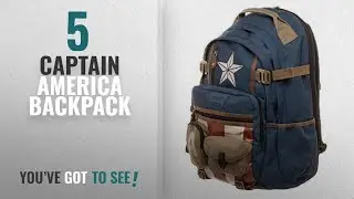Top 10 Captain America Backpack [2018]: Captain America Herringbone Backpack Standard