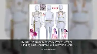 IN STOCK Rumi Mira Zoey White Leather Singing Suit Costume Set Halloween Carnival Role Play Par