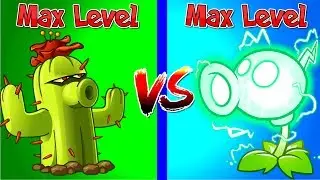 Free vs Premium Max Level Cactus 10 vs Laser Bean 15Plants vs Zombies 2 By Primal Gameplay