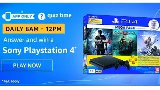 Amazon Quiz Answers Today | Win Sony PlayStation 4 | 15 May 2020