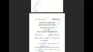 MCS 215 question papers(2021-23)