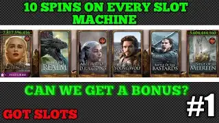 10 Spins on every slot Machine. What can we win? #GOTSlots #GOT (Game of Thrones Slots Casino)