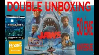 Unboxing de jaws 50 &egrave;me anniversaire et Minecraft steelbook 4k 