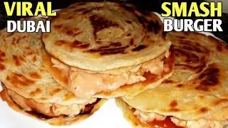 dubai viral paratha smash burger recipe | Crispy cheesy paratha recipe by Sammy #sammyfood 