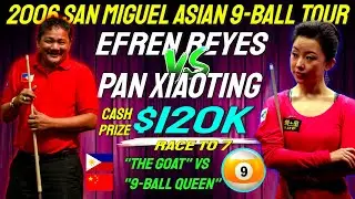 Efren Reyes vs Pan Xiao Ting at the 2006 San Miguel ASIAN 9 Ball Tournament Cash Prize $120K