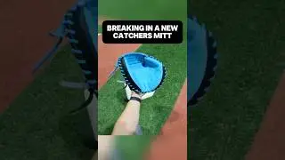 Breaking in a New Catchers Mitt #baseballszn #baseball #mlb #sportsball