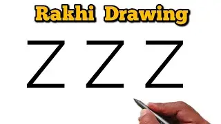 How to Draw Rakhi Using Letter Z | Must-Try Raksha Bandhan Art Idea