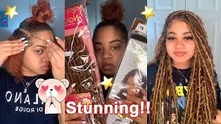 💕Урок по вязанию крючком локонов-бабочек! Модная прическа с косами для темнокожих женщин в 2021 году #ULAHAIR