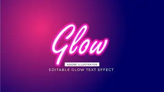 Glow Text Effect in Adobe Illustrator. 